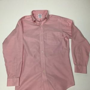 Brooks Brothers Shirt OCBD Mens 15/32 Slim No Iron